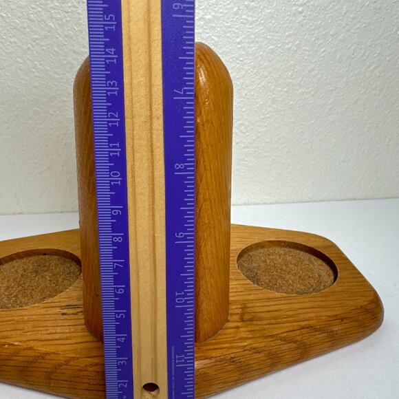 Vintage MCM Wooden Napkin Holder Salt & Pepper Shakers Farmhouse Cottege - Picture 14 of 15